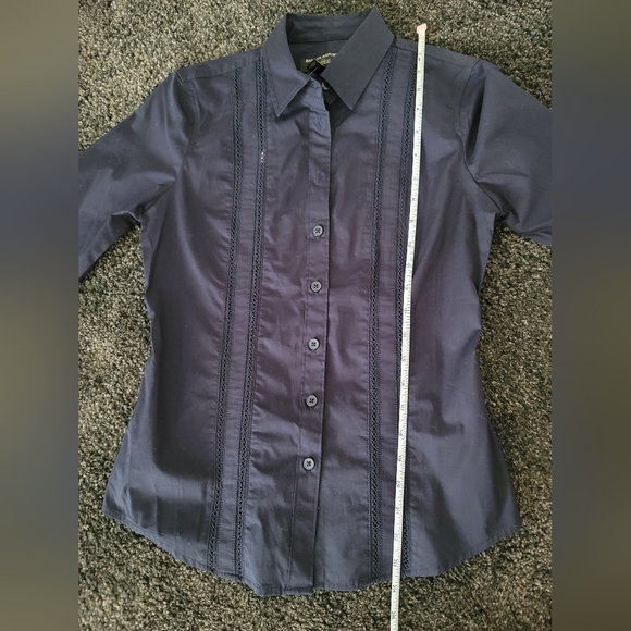 NWT Banana Repbulic Factory navy dress shirt 0P - Picture 8 of 9